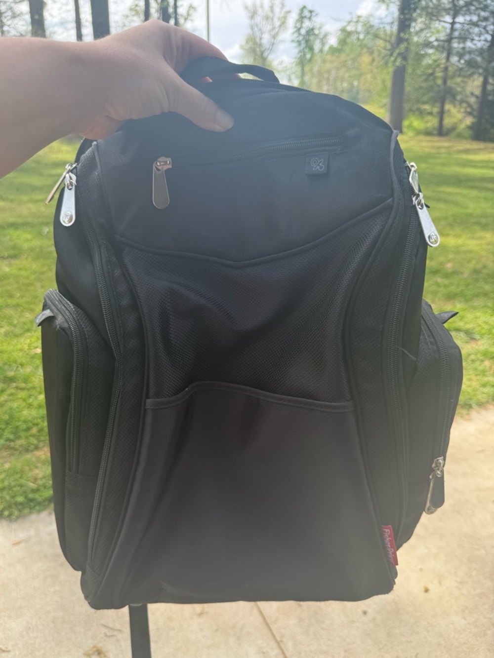 Fisher-Price Black Kaden Diaperbag Backpack with Multiple Pockets Highly Rated